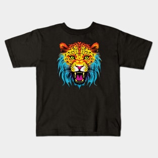 Leopard Growling, African Animals Kids T-Shirt